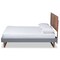 Baxton Studio Gabriela Grey Upholstered and Ash Walnut Wood Full Size Platform Bed 164-9413-9425 - alternate 10